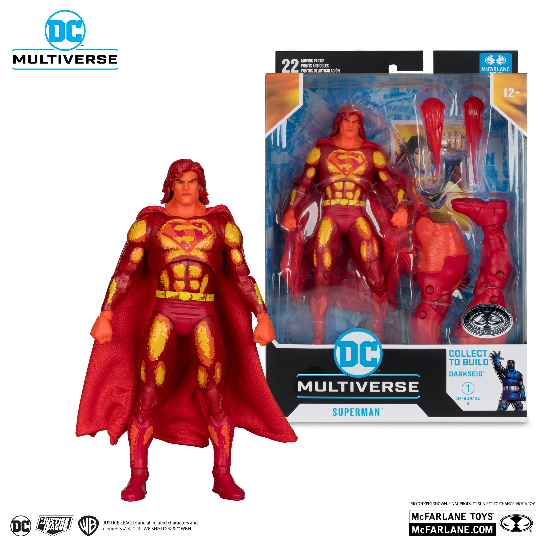 DC Multiverse Build-A Action Figures 18 cm Wave 14: Justice League Task Force (BAF: Darkseid) Superman Platinum