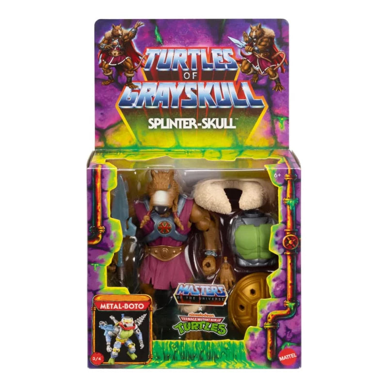 Motu X Tmnt Turtles Of Grayskull Deluxe Splinter Skull 14cm
