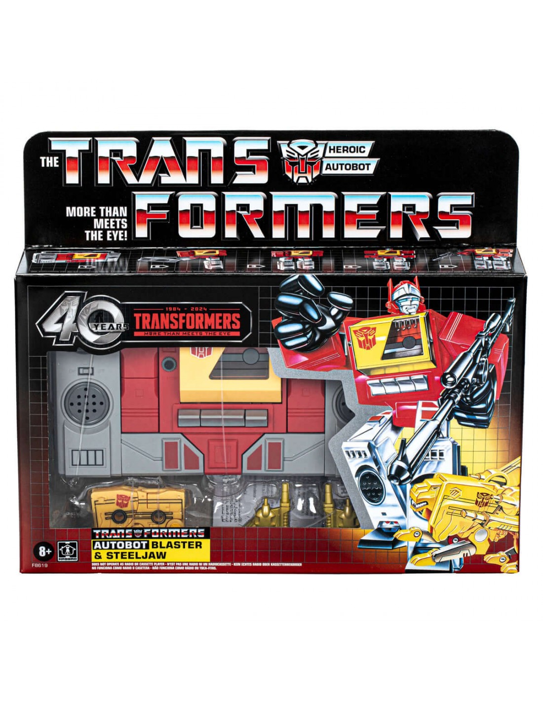 Transformers 40Th Anniv. G1 Autobot Blaster & Steeljaw