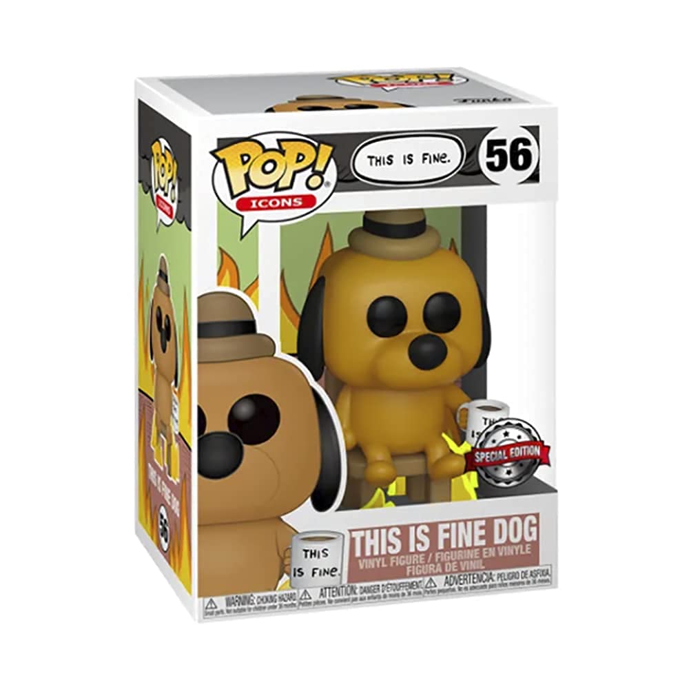 Funko Pop Culture POP! Icons This is Fine Dog Vinyl Figure #56