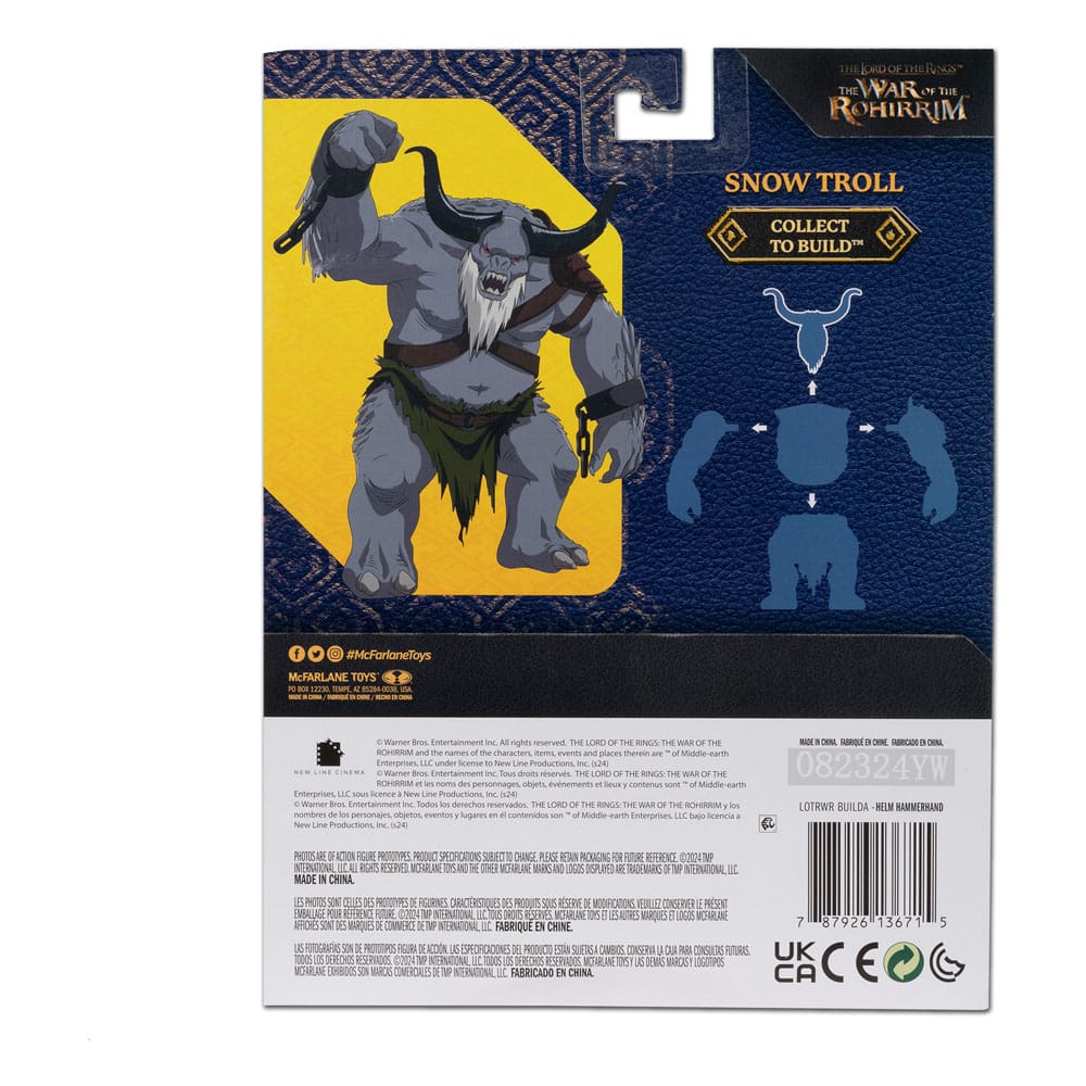 The Lord of the Rings: The War of the Rohirrim Build-A Action Figures 10 cm (BAF: Snow Troll) Helm Hammerhand