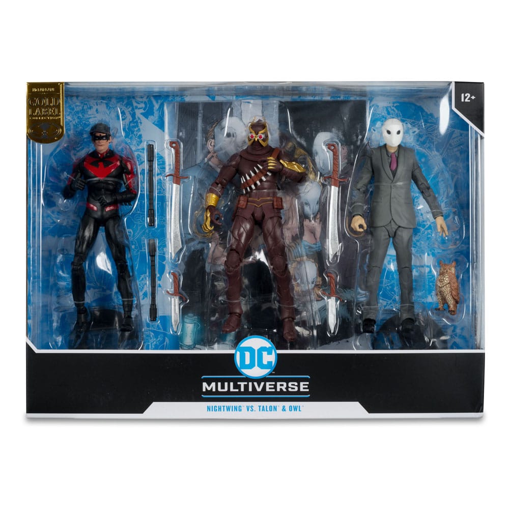 DC Multiverse 3 Pack Nightwing Vs Talon & Owl Batman The Court Of Owls