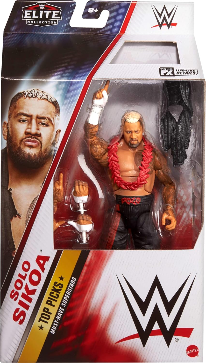 Mattel WWE Elite Collection Top Picks Action Figure & Accessories Set, Sola Sikoa