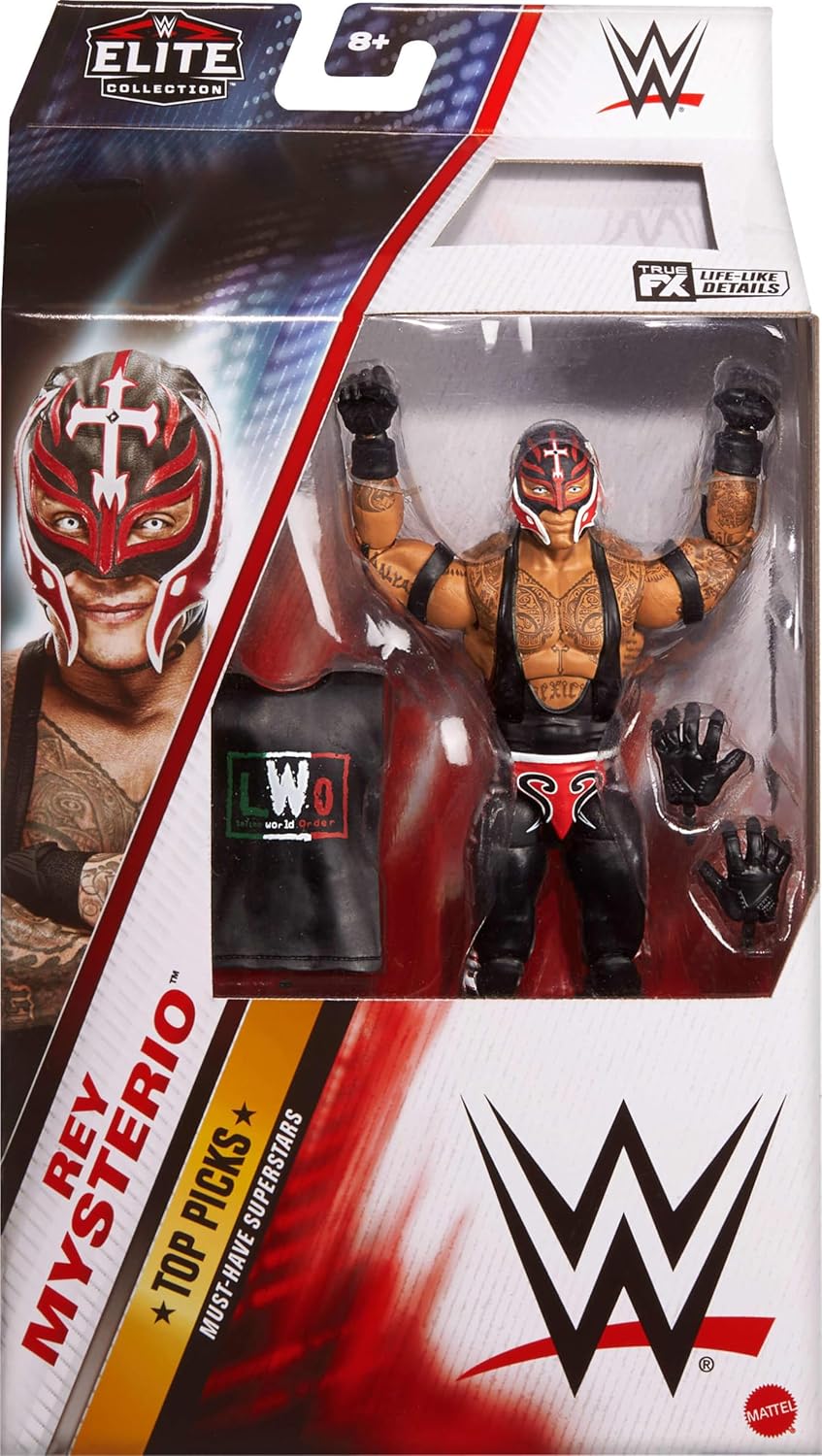 Mattel WWE Elite Collection Top Picks Action Figure & Accessories Set, Rey Mysterio