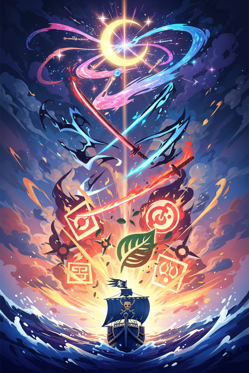 Banner vertical anime vibrante