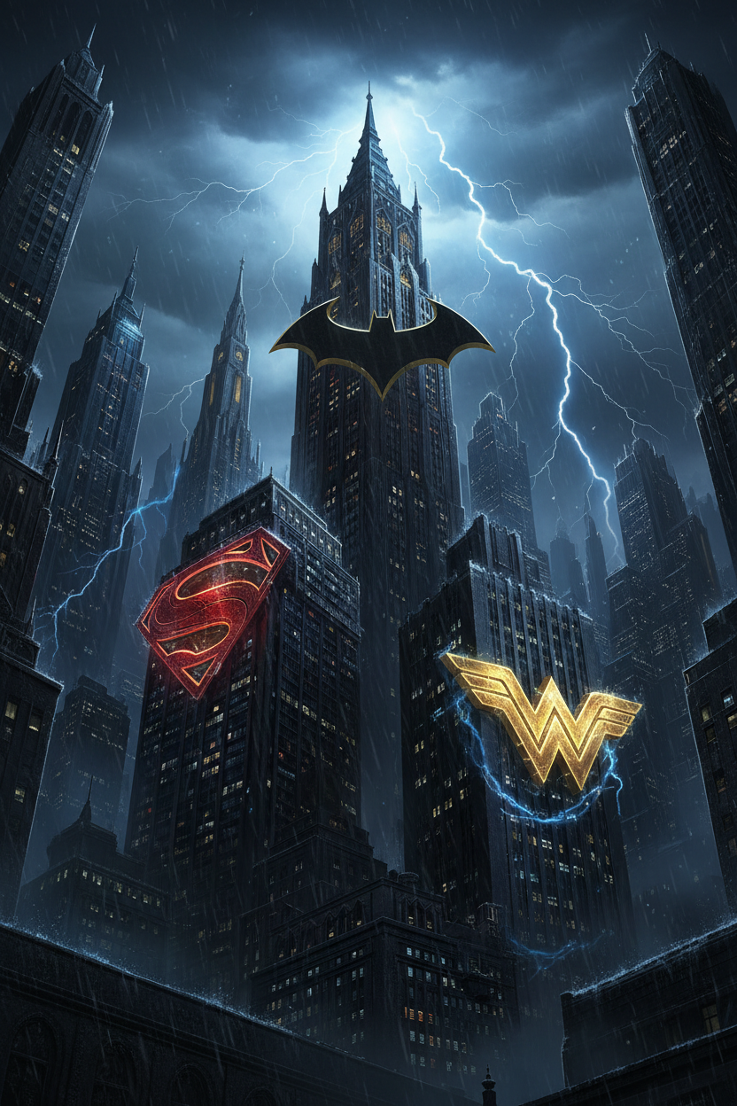 Banner vertical DC Comics