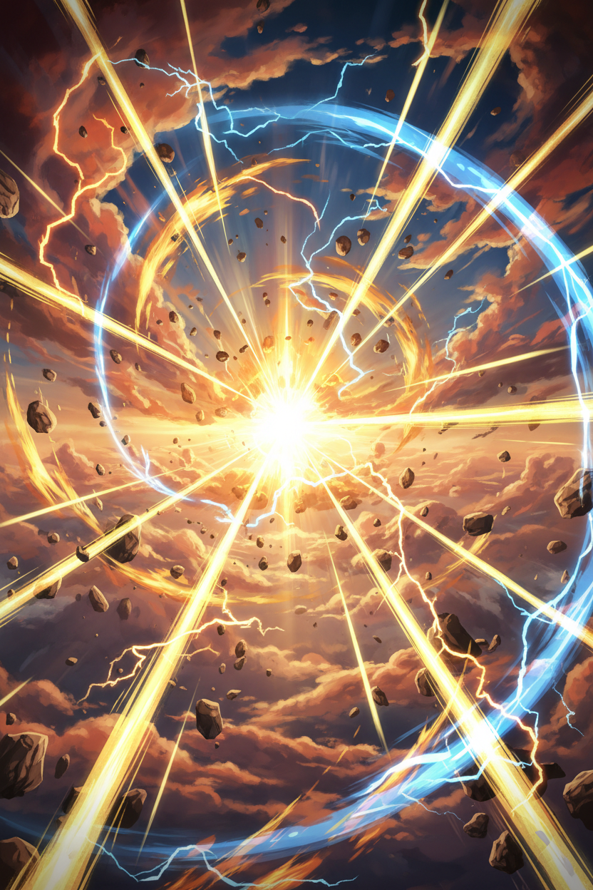 Banner vertical Dragon Ball energia e atmosfera