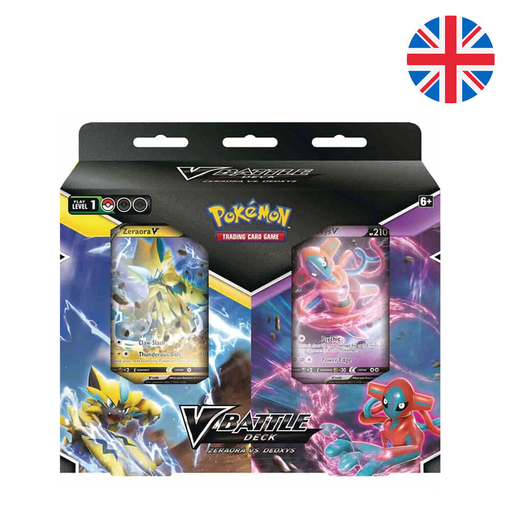 V Battle Deck juego TCG Deoxys vs Zeraora Pokemon English