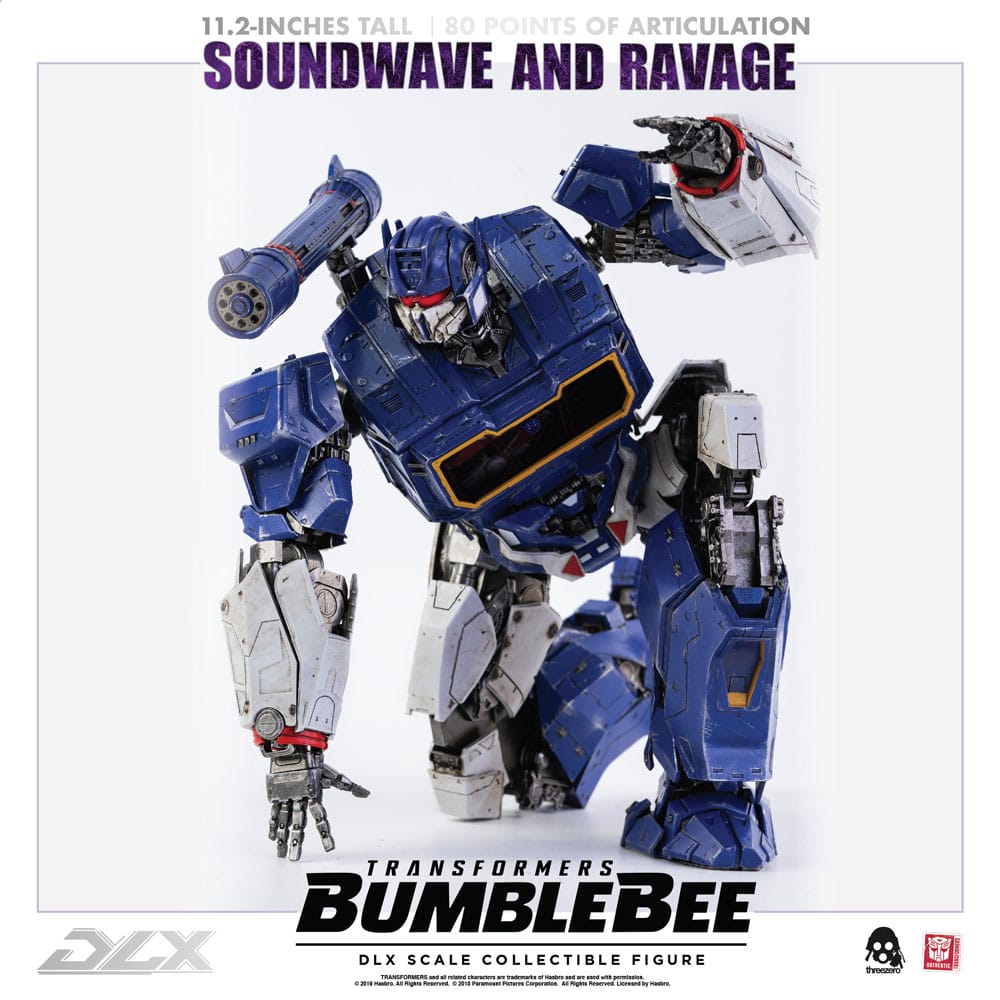 Transformers Bumblebee DLX Action Figure 2-Pack 1/6 Soundwave &amp; Ravage 28 cm