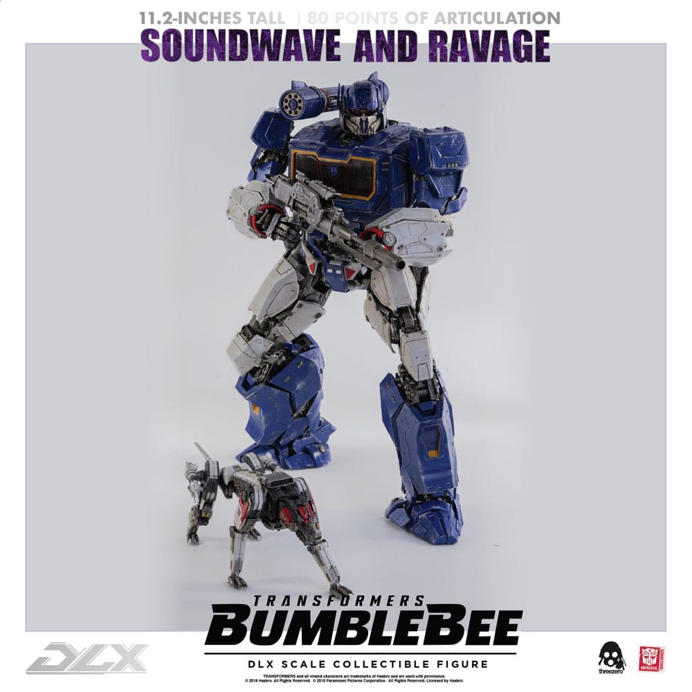 Transformers Bumblebee DLX Action Figure 2-Pack 1/6 Soundwave & Ravage 28 cm