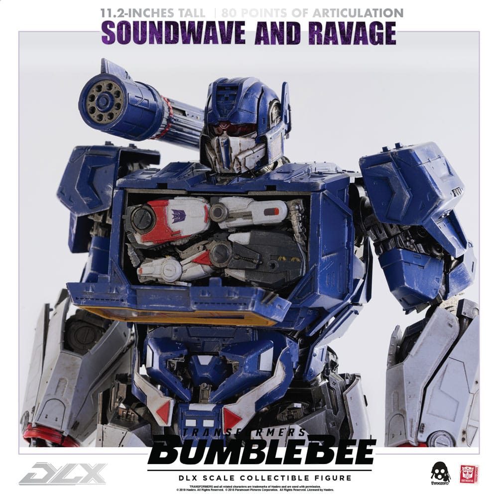 Transformers Bumblebee DLX Action Figure 2-Pack 1/6 Soundwave &amp; Ravage 28 cm