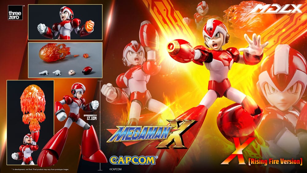 Mega Man MDLX Action Figure Rockman X / Mega Man X (Rising Fire Version) 12 cm