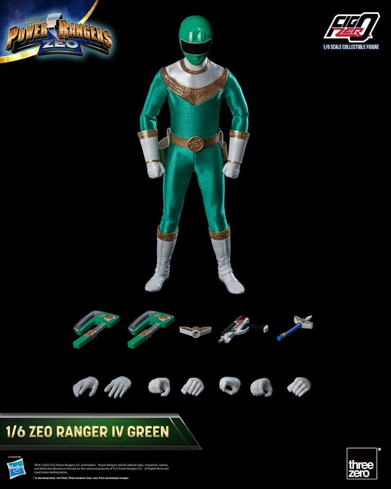 Power Rangers Zeo FigZero Action Figure 1/6 Ranger IV Verde 30 cm