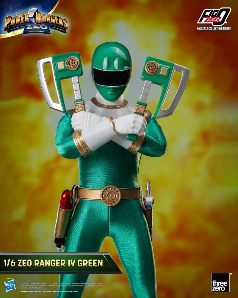 Power Rangers Zeo FigZero Action Figure 1/6 Ranger IV Verde 30 cm