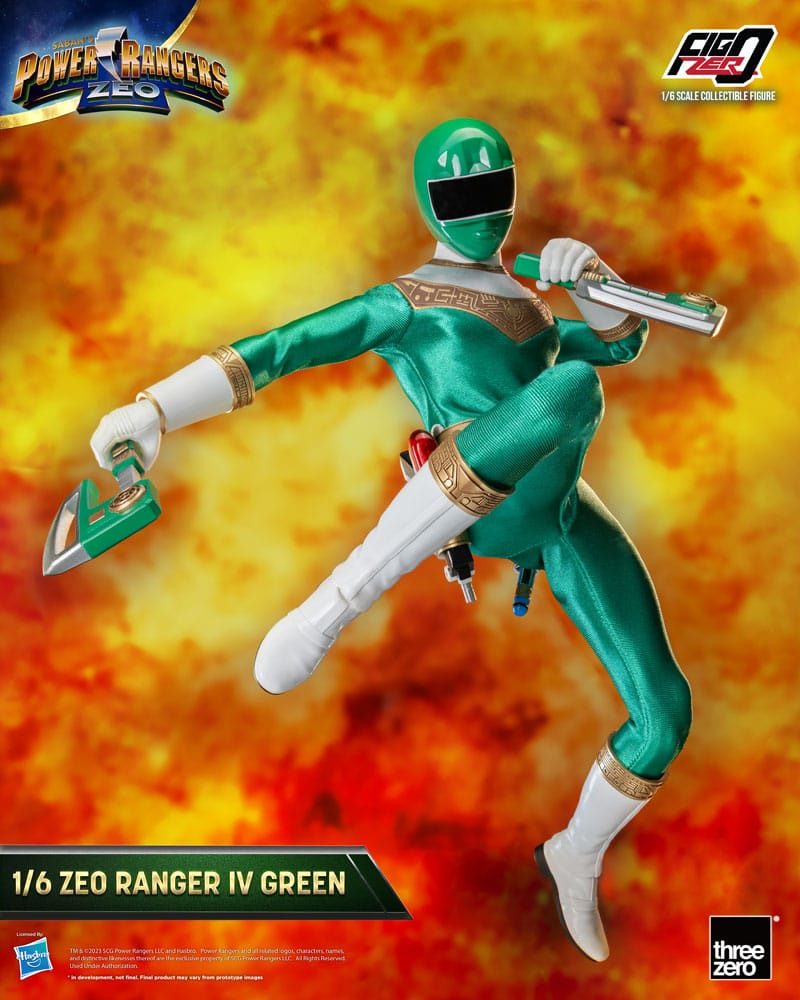 Power Rangers Zeo FigZero Action Figure 1/6 Ranger IV Verde 30 cm