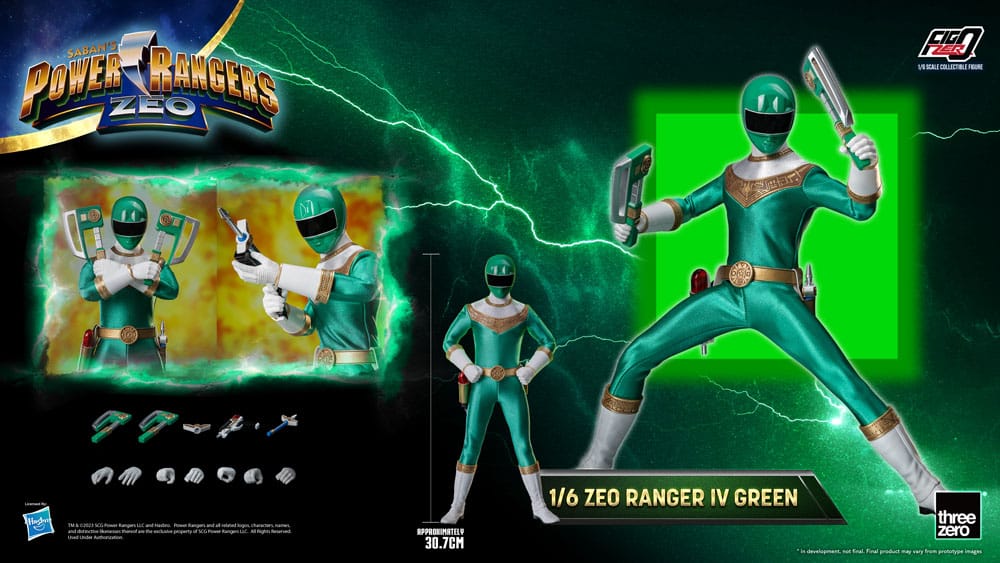 Power Rangers Zeo FigZero Action Figure 1/6 Ranger IV Verde 30 cm