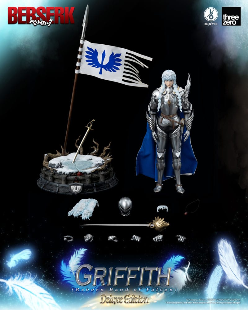 Berserk Action Figure 1/6 Griffith (Reborn Band of Falcon) Edizione Deluxe 40 cm