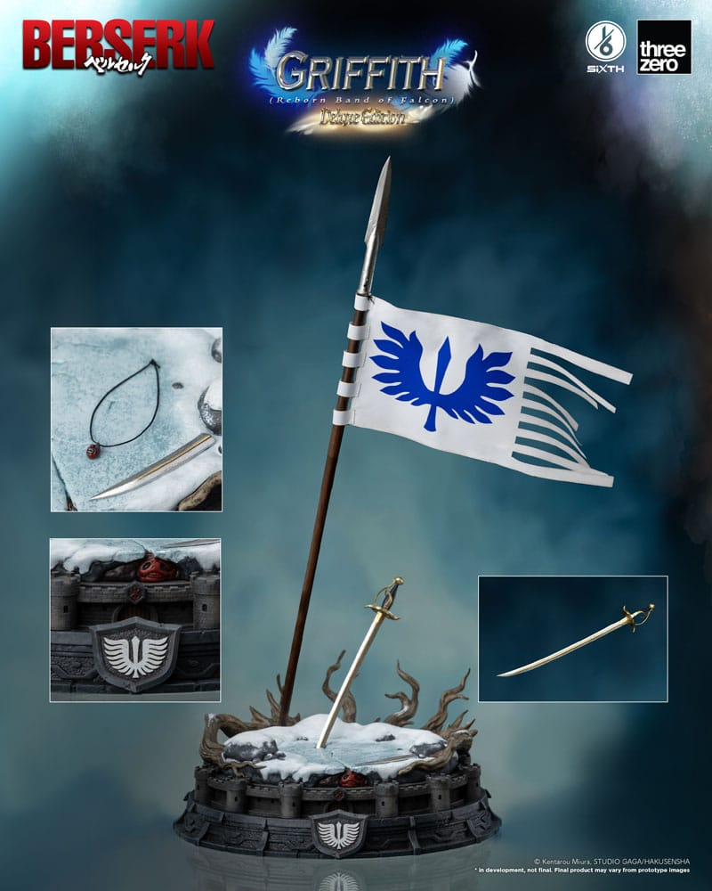 Berserk Action Figure 1/6 Griffith (Reborn Band of Falcon) Edizione Deluxe 40 cm