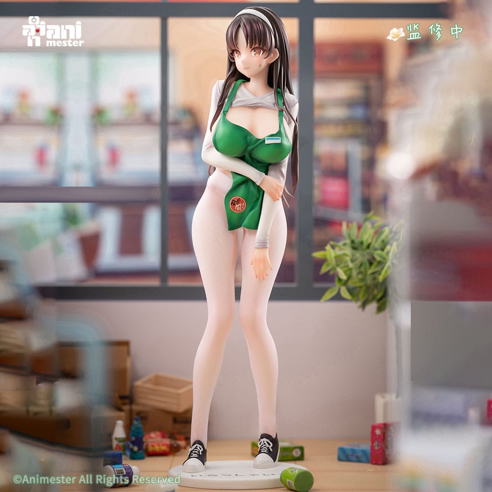 Original Character Statue 1/6 First Business! Mari Hanamiya the Gentle Shop Assistant illustration by POPQN 28 cm