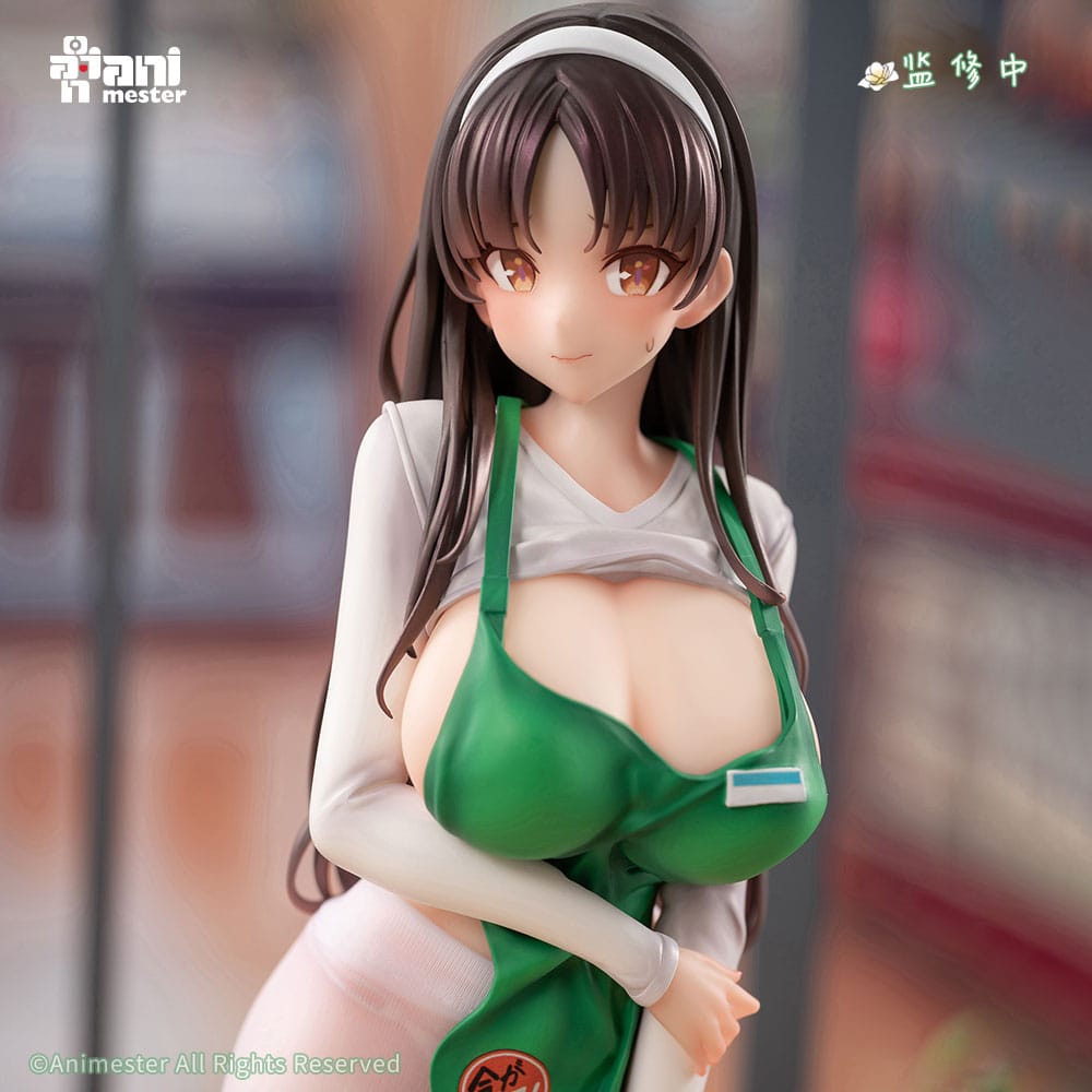 Original Character Statue 1/6 First Business! Mari Hanamiya the Gentle Shop Assistant illustration by POPQN 28 cm