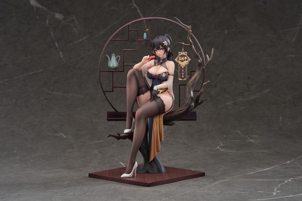 Statua in PVC originale 1/7 del personaggio Xiami China Dress Genboku Ver. 26 centimetri