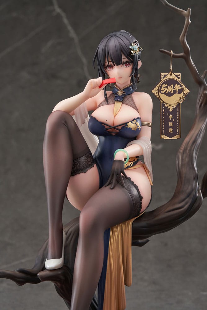 Statua in PVC originale 1/7 del personaggio Xiami China Dress Genboku Ver. 26 centimetri