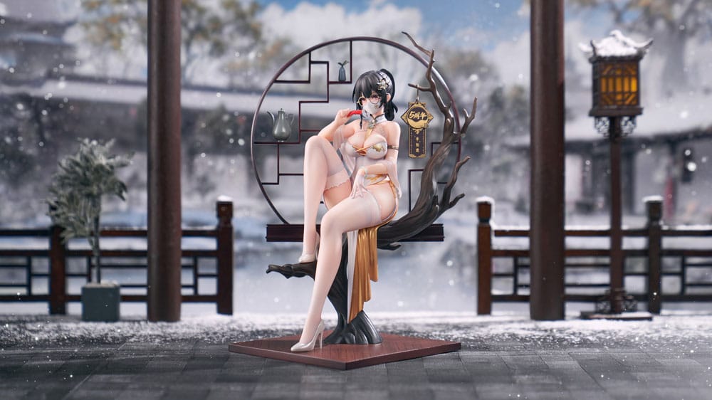 Statua in PVC originale 1/7 del personaggio Xiami China Dress Step On Snow Ver. 26 centimetri