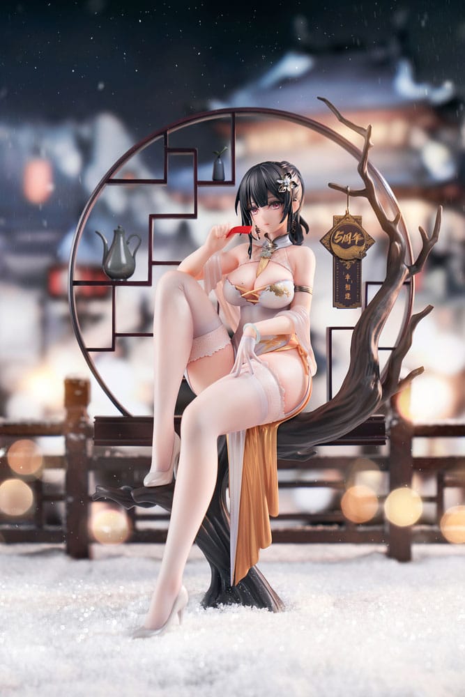 Statua in PVC originale 1/7 del personaggio Xiami China Dress Step On Snow Ver. 26 centimetri