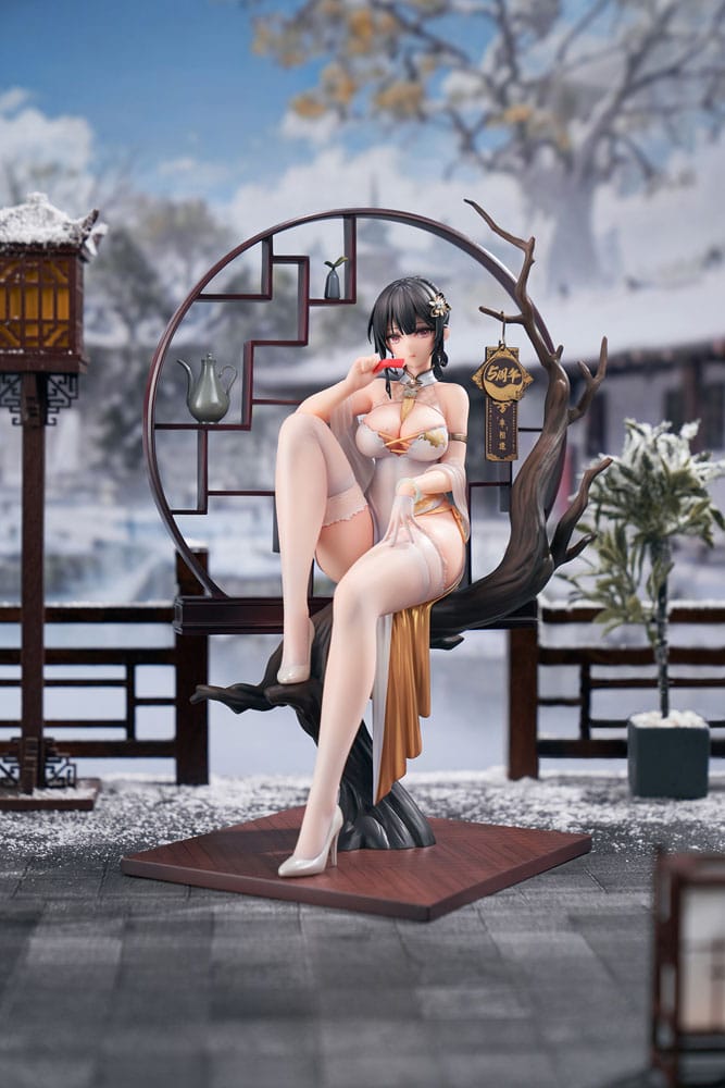 Statua in PVC originale 1/7 del personaggio Xiami China Dress Step On Snow Ver. 26 centimetri