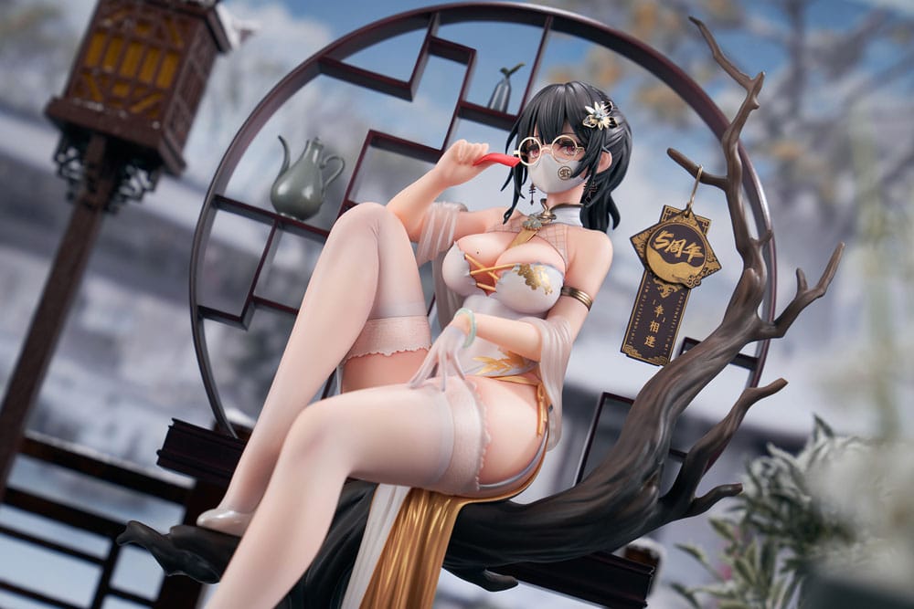 Statua in PVC originale 1/7 del personaggio Xiami China Dress Step On Snow Ver. 26 centimetri