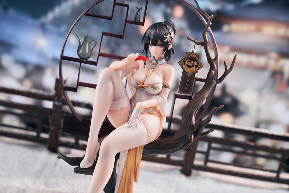 Statua in PVC originale 1/7 del personaggio Xiami China Dress Step On Snow Ver. 26 centimetri