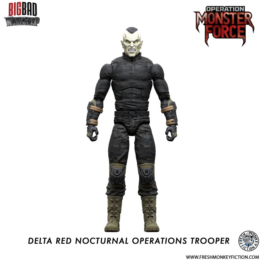 Operazione: Monster Force Action Figure 1/12 Delta Red Nocturnal Operations Trooper 15 cm