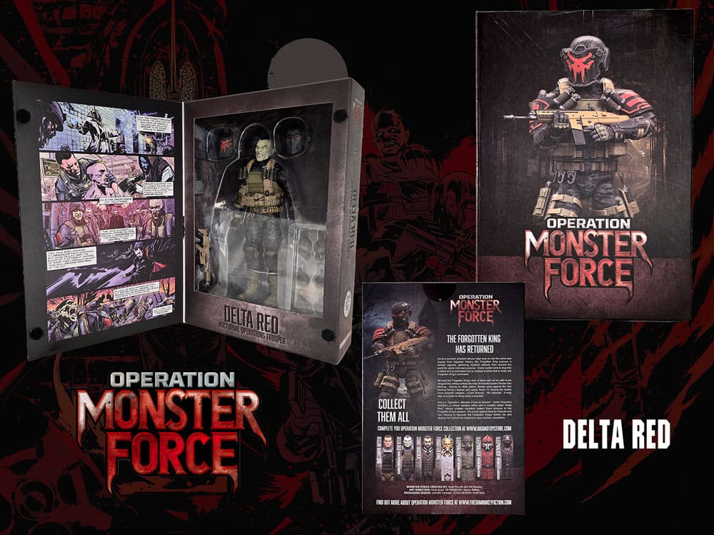 Operazione: Monster Force Action Figure 1/12 Delta Red Nocturnal Operations Trooper 15 cm