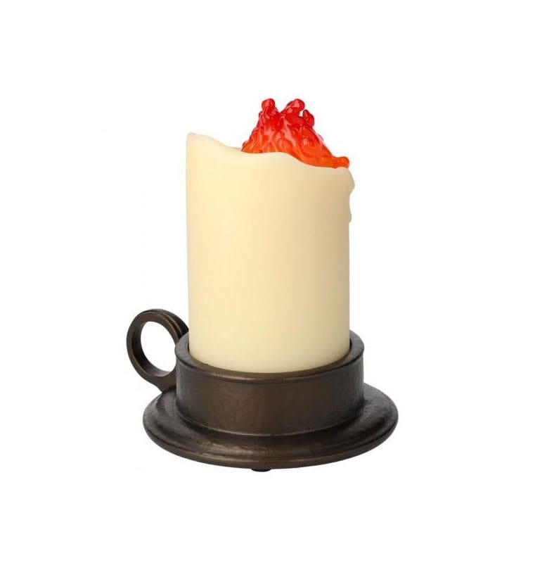 Il castello errante di Howl con Calcifer illuminato e candela da 13 cm