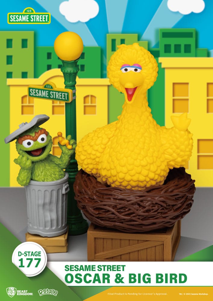 Sesame Street D-Stage PVC Statue Oscar & Big Bird 12 cm