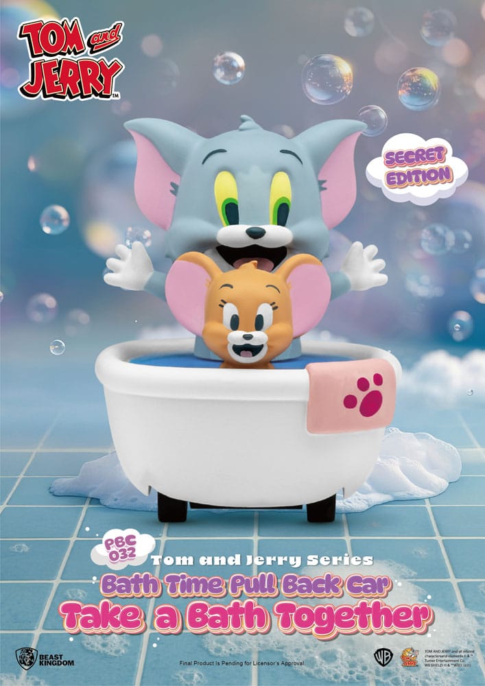 Tom &amp; Jerry Pull Back Cars Bath Time Blind Box 6-Pack