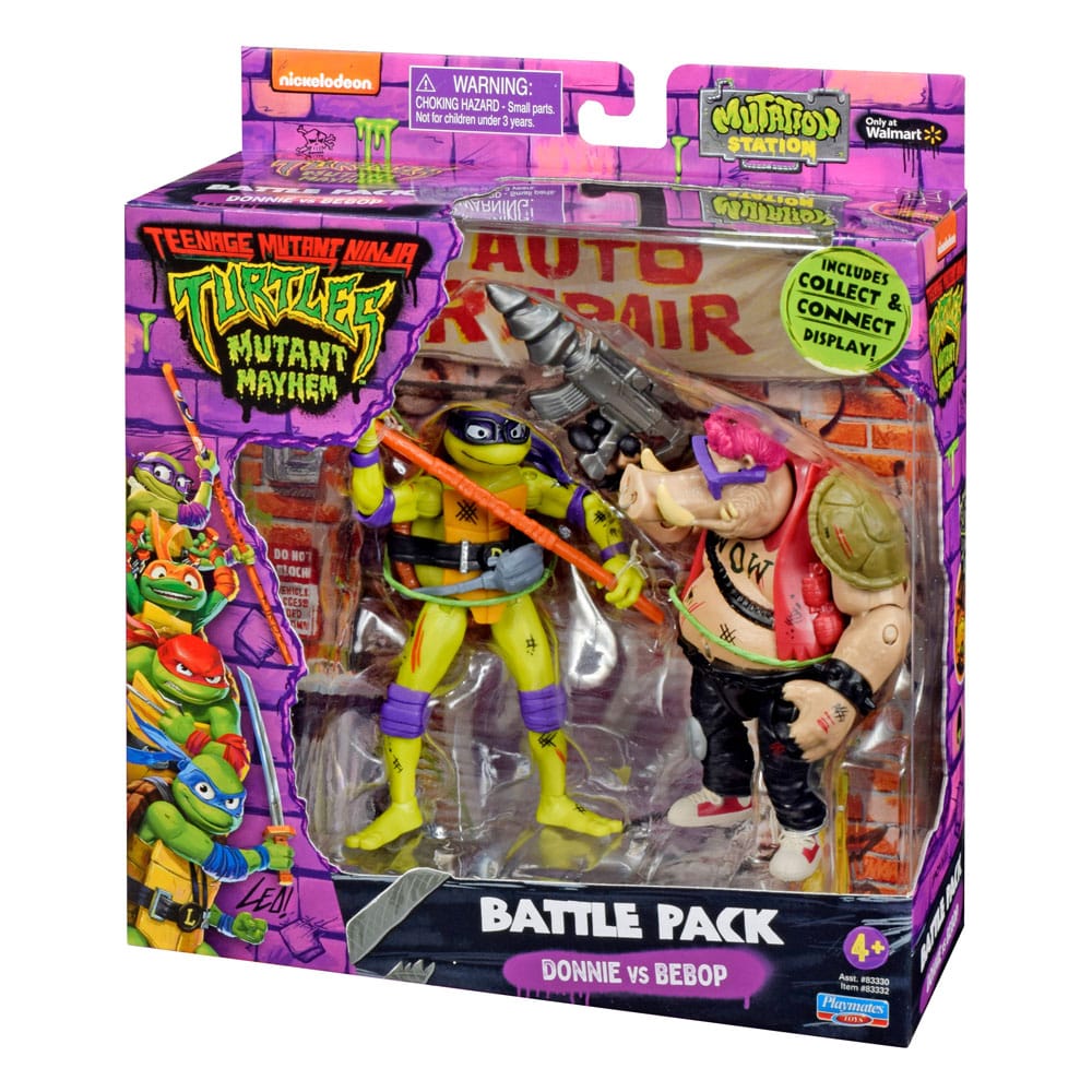 Teenage Mutant Ninja Turtles Action Figures Donatello vs. Bebop 11 cm