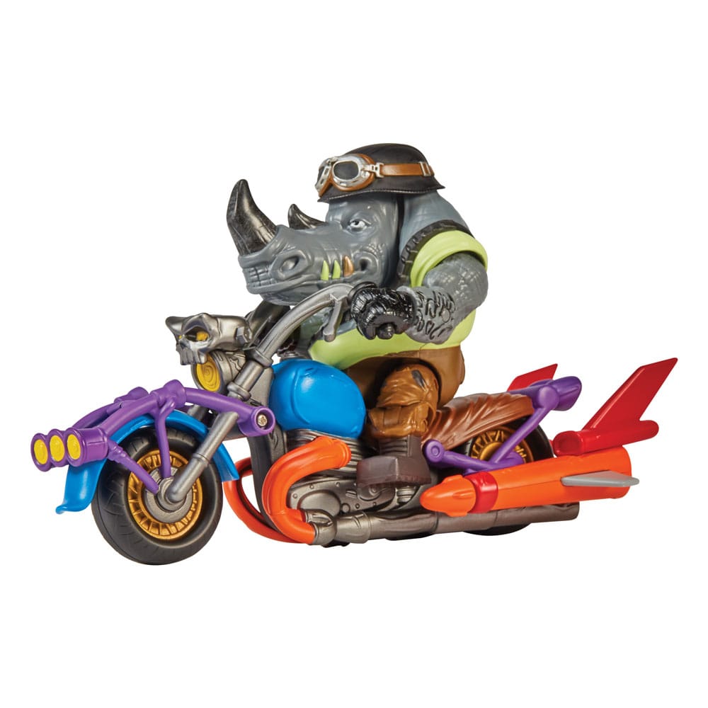 Teenage Mutant Ninja Turtles Action Figure with Vehicle Rocksteady & Chopper 12 cm