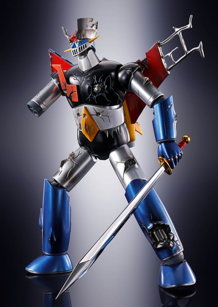 Great Mazinger Soul of Chogokin Diecast Action Figure GX-105D Great Mazinger Z Kakumei Shinka Damage Ver. 17 centimetri
