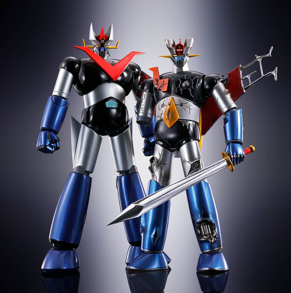 Great Mazinger Soul of Chogokin Diecast Action Figure GX-105D Great Mazinger Z Kakumei Shinka Damage Ver. 17 centimetri