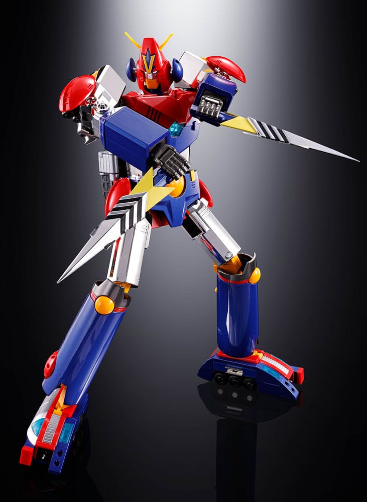 Super Macchina Elettromagnetica Voltes V Soul of Chogokin Diecast Action Figure GX50-SP Com-Battler V Chogokin 50th Anniversary Ver. 25 centimetri