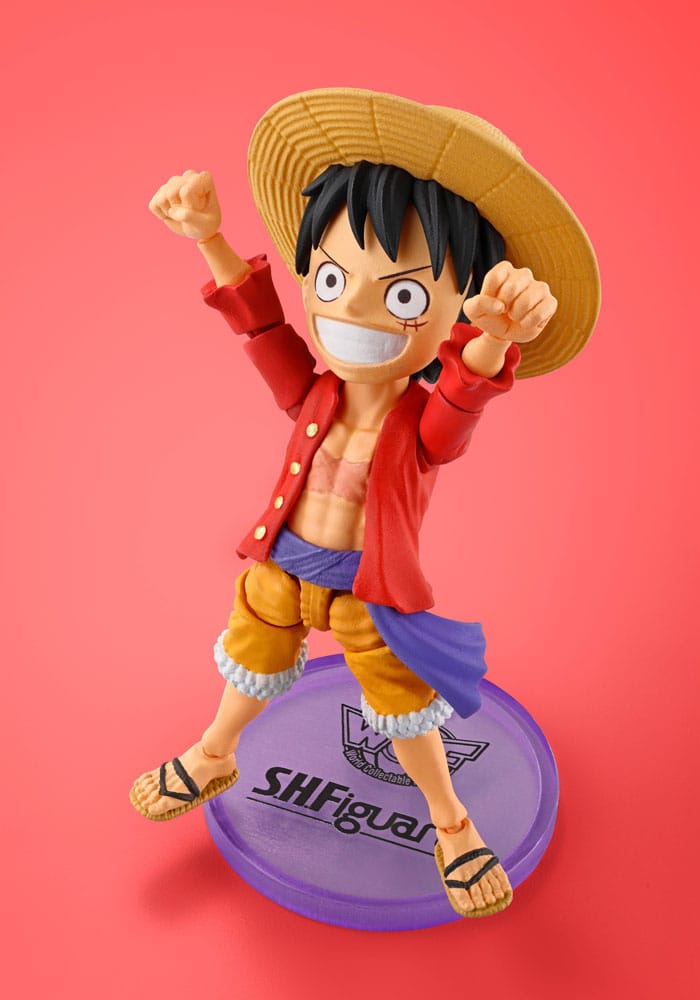 One Piece World Collectable Figures x SH Figuarts Action Figure Monkey D. Luffy 8 cm
