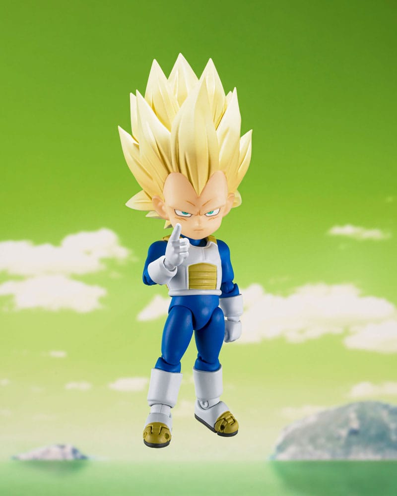 Dragon Ball SHFiguarts Action Figure Super Saiyan Livello 3 Vegeta (mini) Daima 8 cm