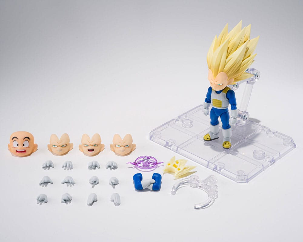 Dragon Ball SHFiguarts Action Figure Super Saiyan Livello 3 Vegeta (mini) Daima 8 cm