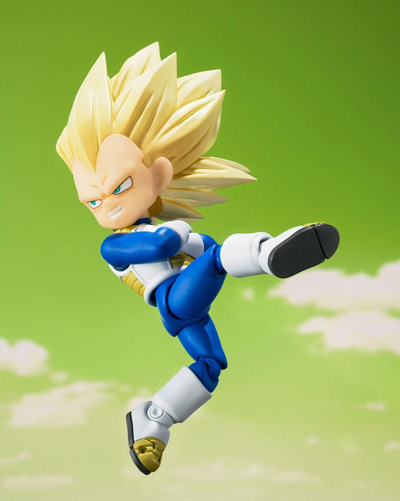 Dragon Ball SHFiguarts Action Figure Super Saiyan Livello 3 Vegeta (mini) Daima 8 cm