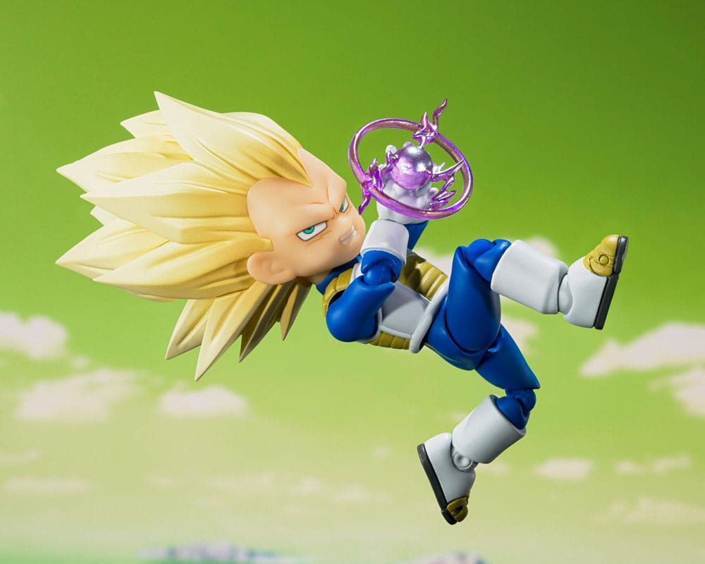 Dragon Ball SHFiguarts Action Figure Super Saiyan Livello 3 Vegeta (mini) Daima 8 cm