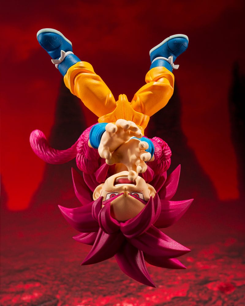 Dragon Ball Daima SH Figuarts Action Figure Super Saiyan Livello 4 Son Goku (mini) 8 cm
