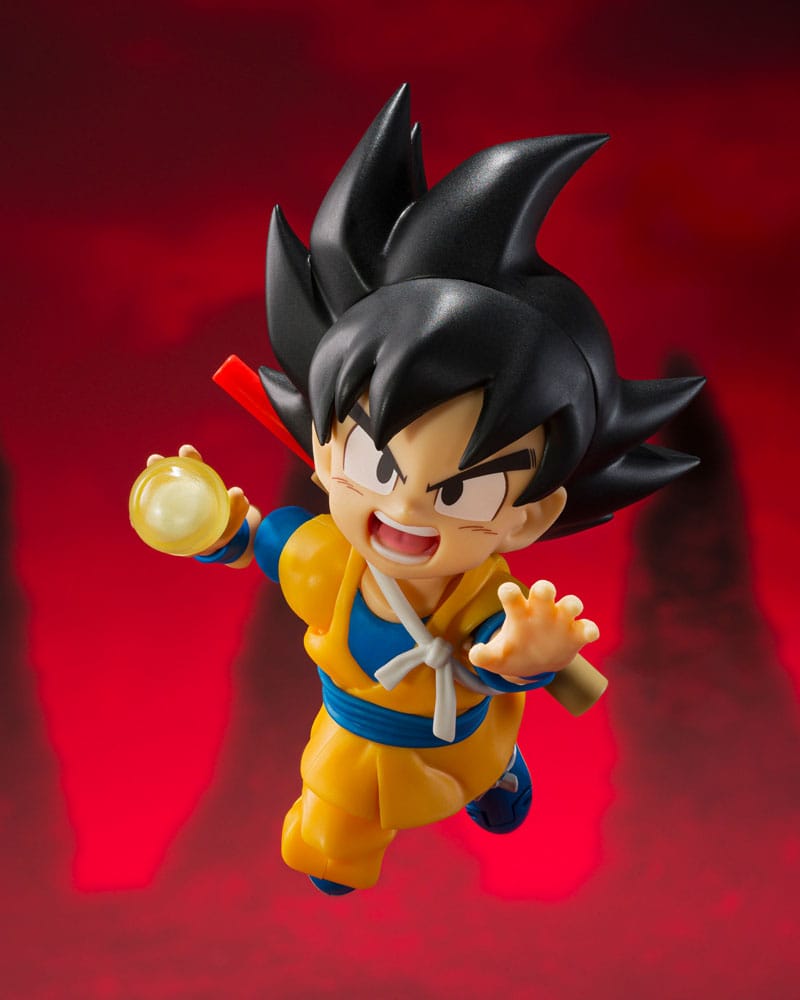 Dragon Ball Daima SH Figuarts Action Figure Super Saiyan Livello 4 Son Goku (mini) 8 cm