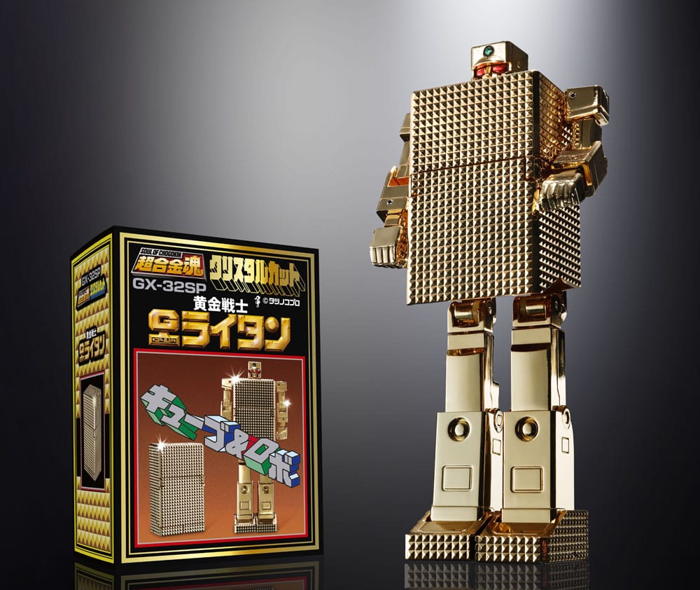 Golden Warrior Gold Lightan Soul of Chogokin Diecast Action Figure GX-32SP Gold Lightan 50th Anniversary Ver. 13 centimetri