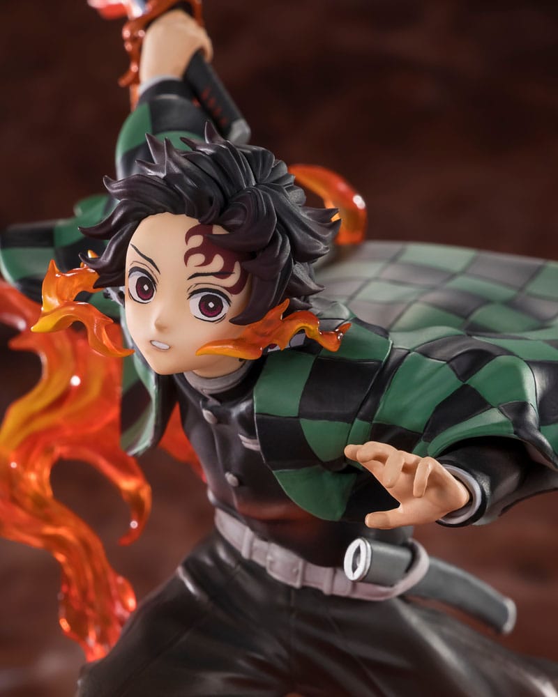 Demon Slayer: Kimetsu no Yaiba FiguartsZERO Statua in PVC Kamado Tanjiro (Sword Guard Ver. di Kyojuro Rengoku) 19 cm